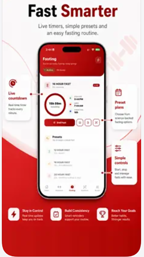 Fast smarter — live timers, simple presets and an easy fasting routine